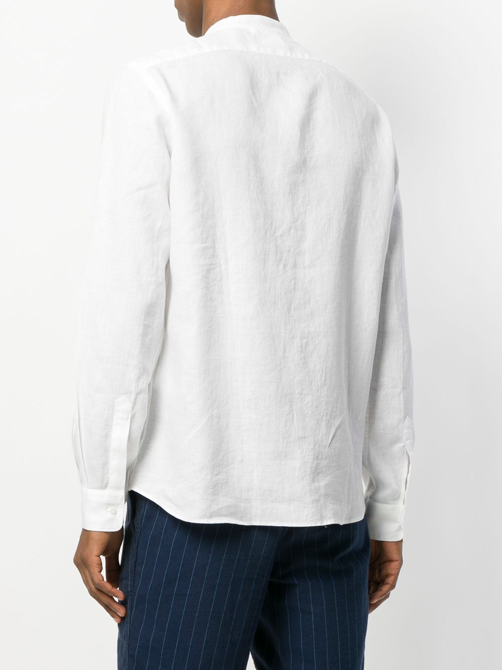Mandarin Shirt In Light Linen