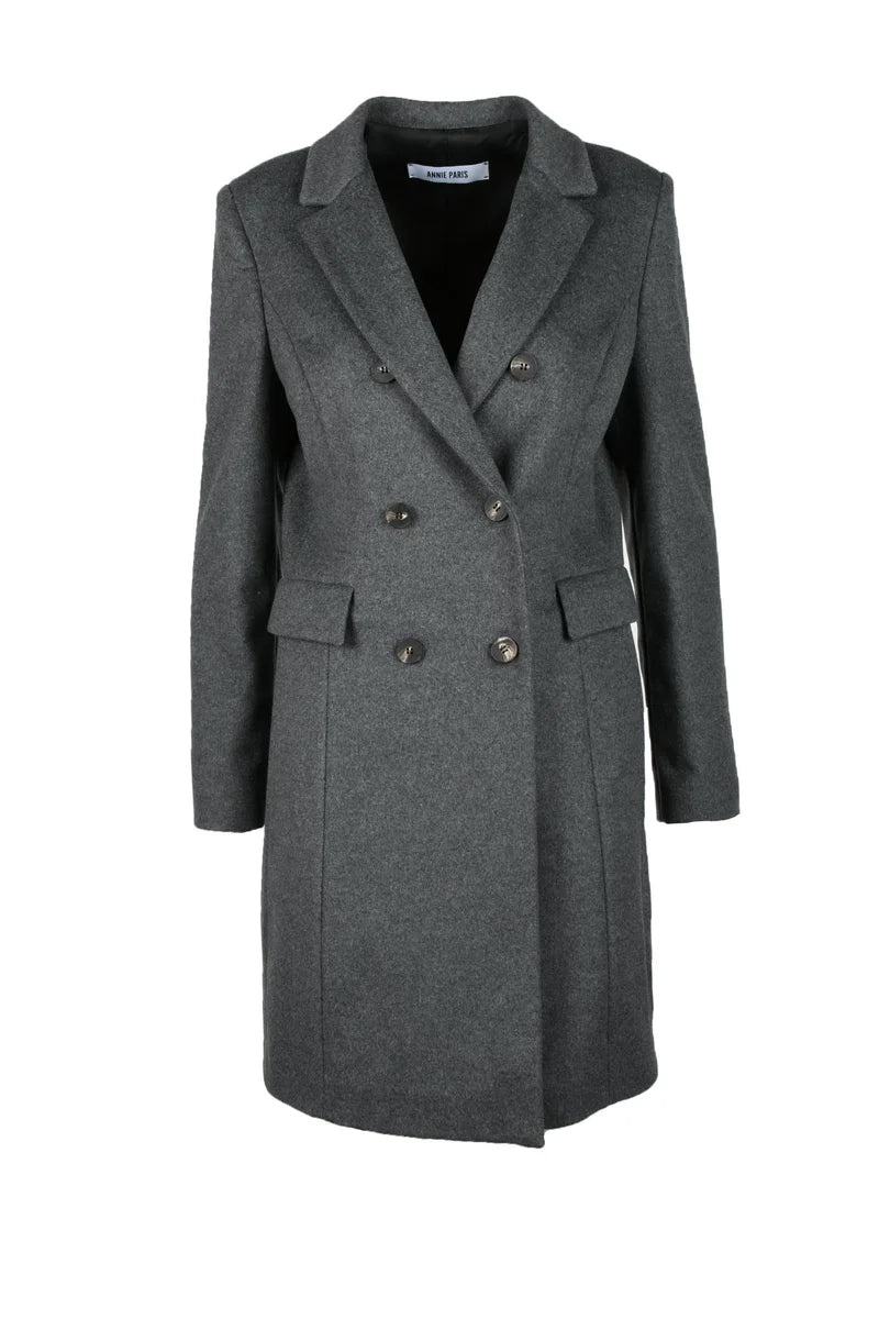 Wool and Cashmere Coat - Grey