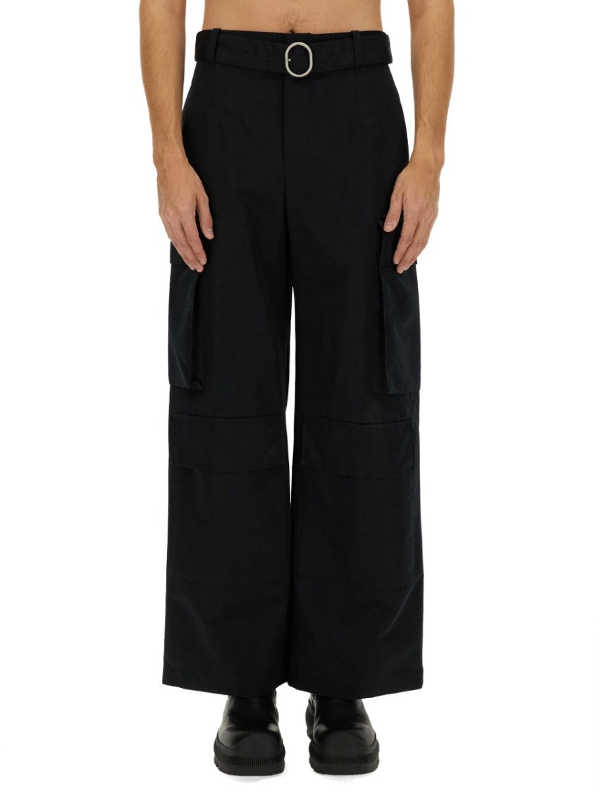 Wide-Leg Cargo Pants With Utility Pockets