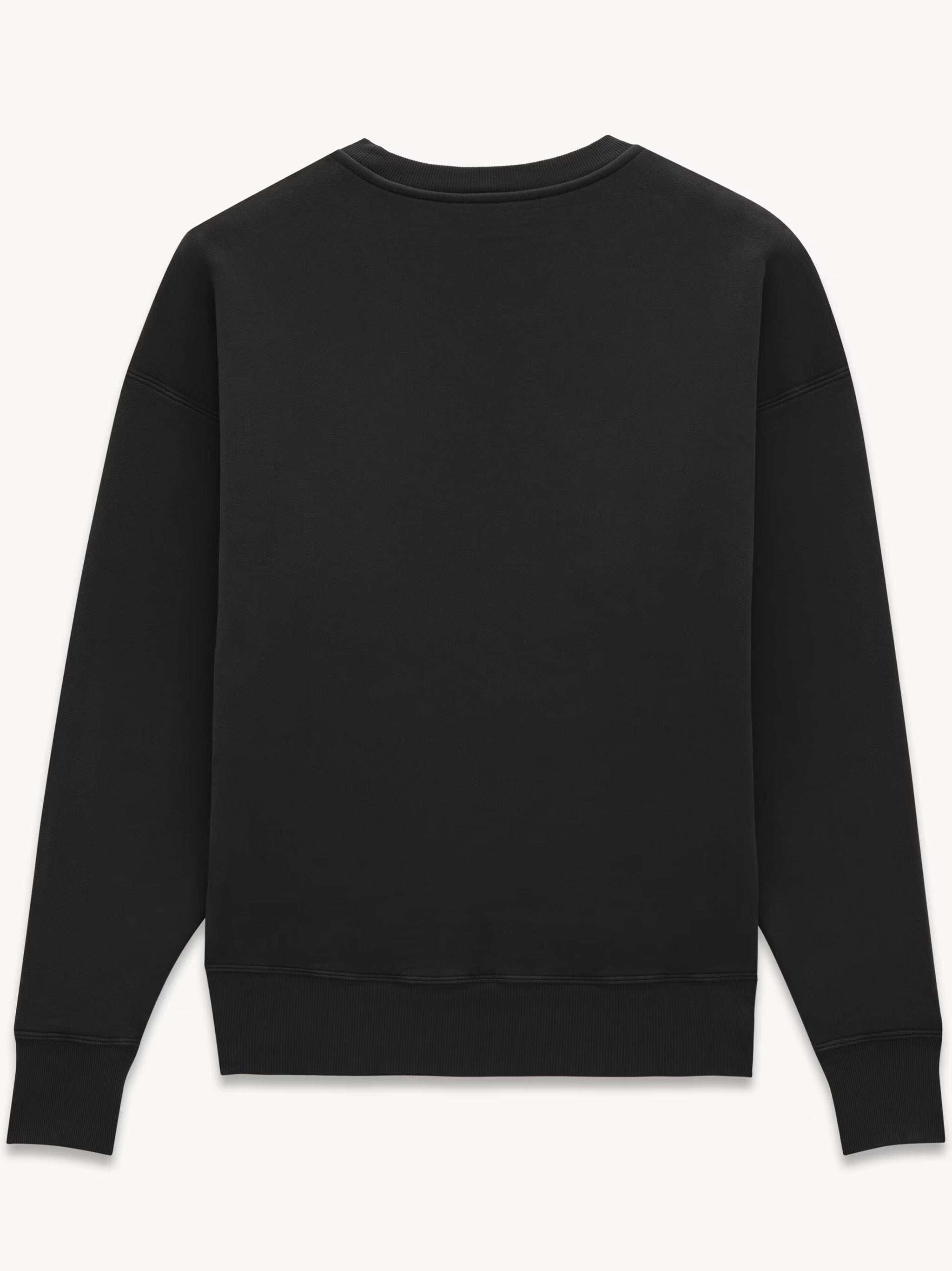 Black Sweater Oversize Cotton Sweatshirt