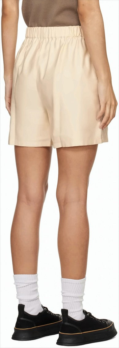 Relaxed Fit Wool-Blend Shorts with Subtle Pleats