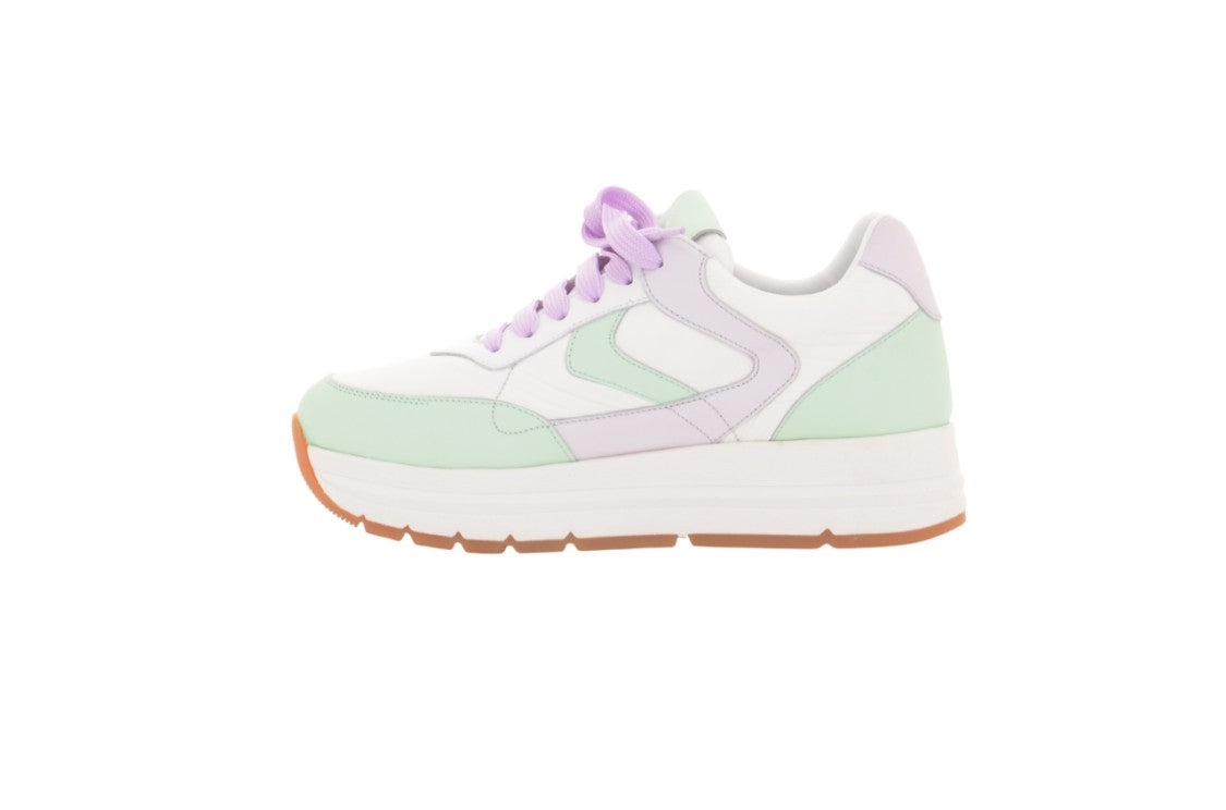 Grube Sneakersy Pastelowe z Podwyższoną Podeszwą