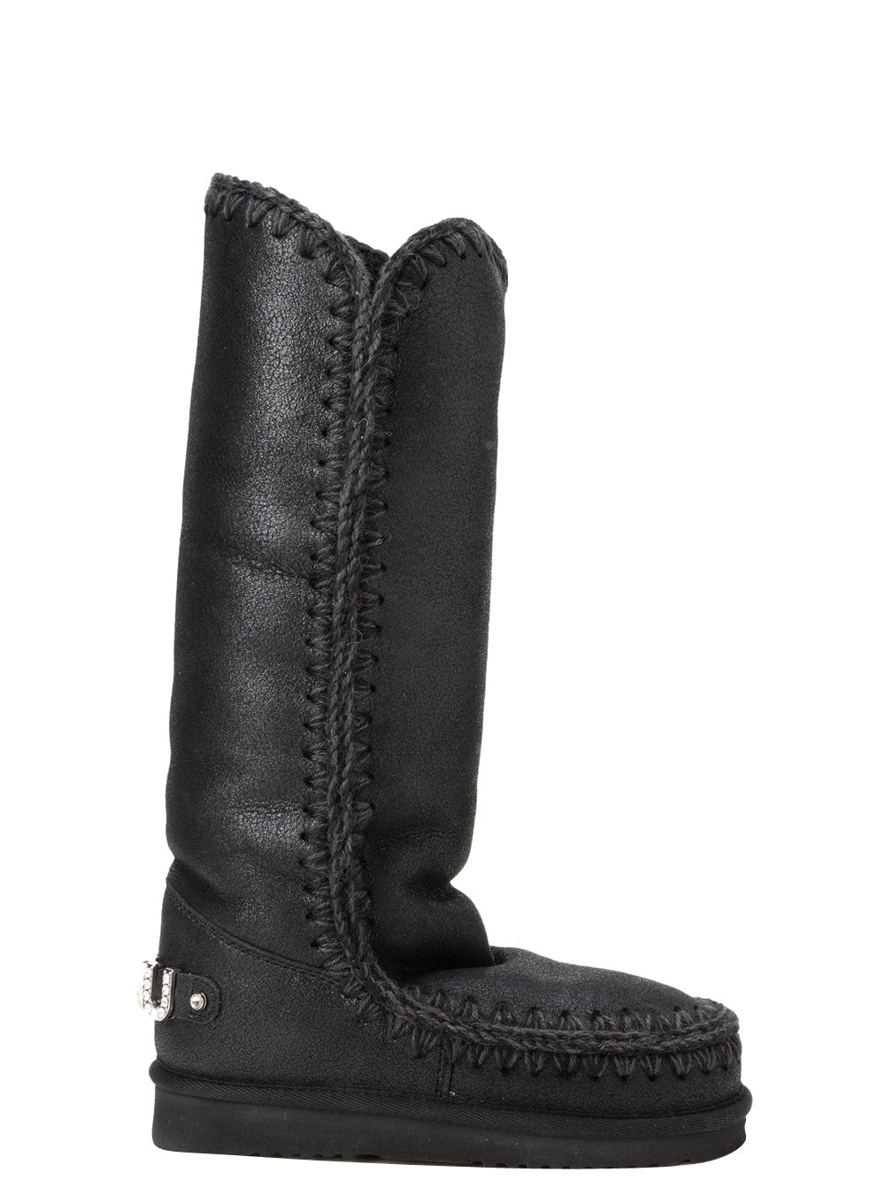 Eskimo 40 Rhinestones Logo Sheepskin Boots