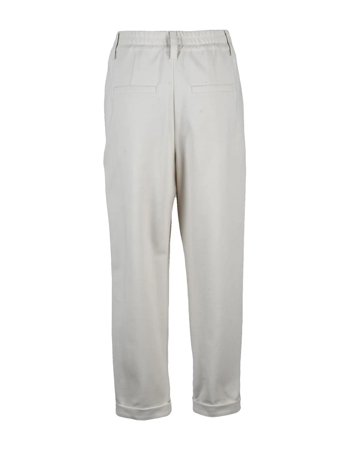 White Cotton Polyamide Elastane Trackpants