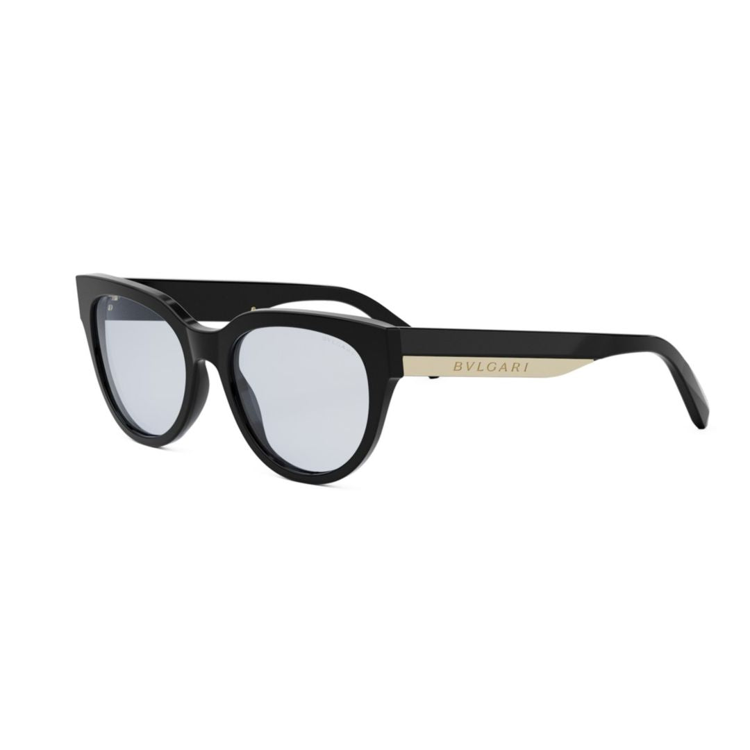 Bv50031i Oversized Black Cat-Eye Sunglasses