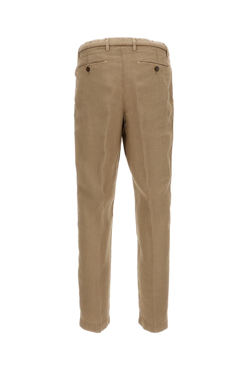 Linen Slim-Fit Tailored Pants