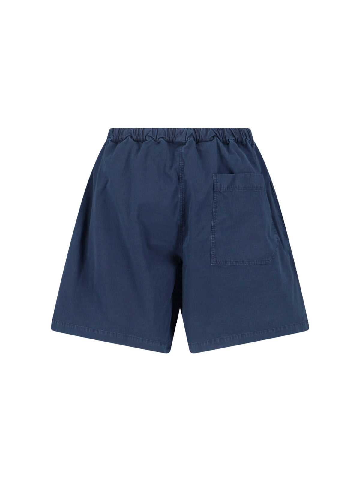 Blue Keel Mid-Rise Cotton Shorts