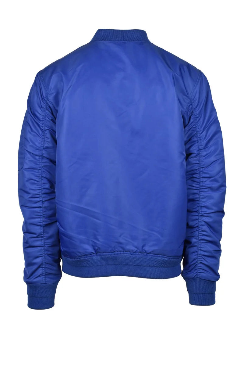 Padded Bomber Jacket - Blue