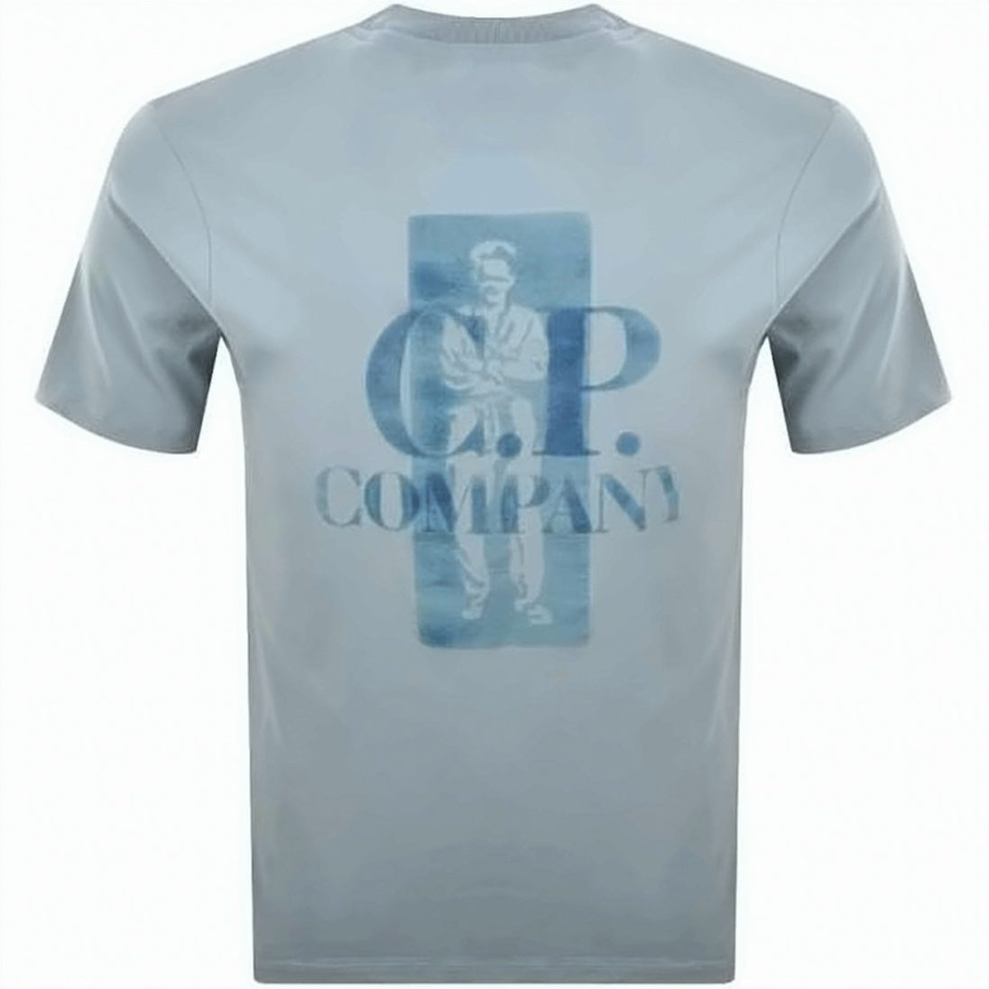 Soft Blue T-Shirt With Iconic Graphic Print