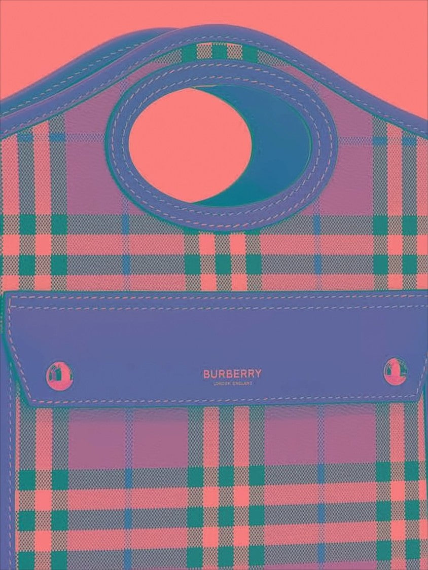 Structured Check Tote Bag