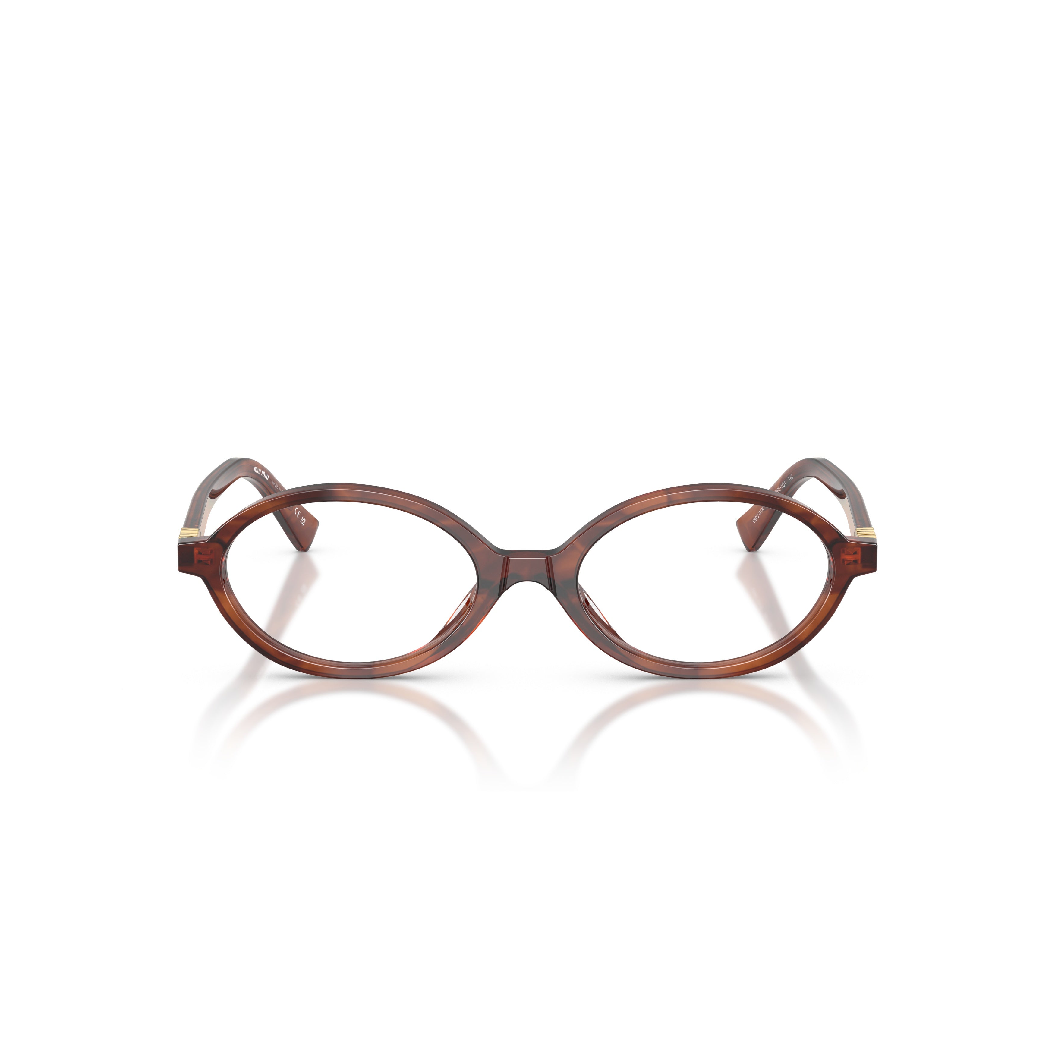0mu 01xv Tortoiseshell Oval Frame Eyeglasses