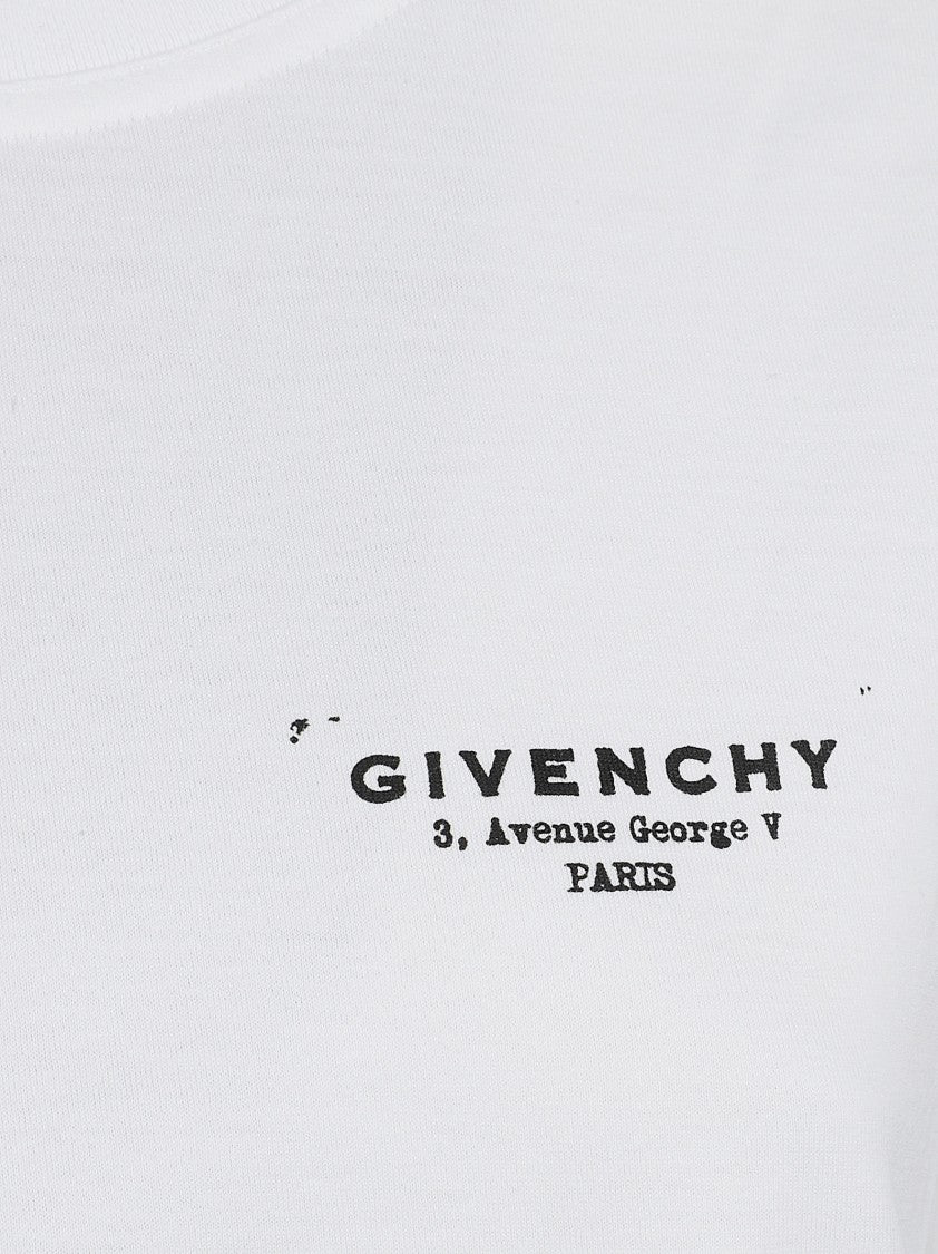 White Cotton T-Shirt With Logo Detailing