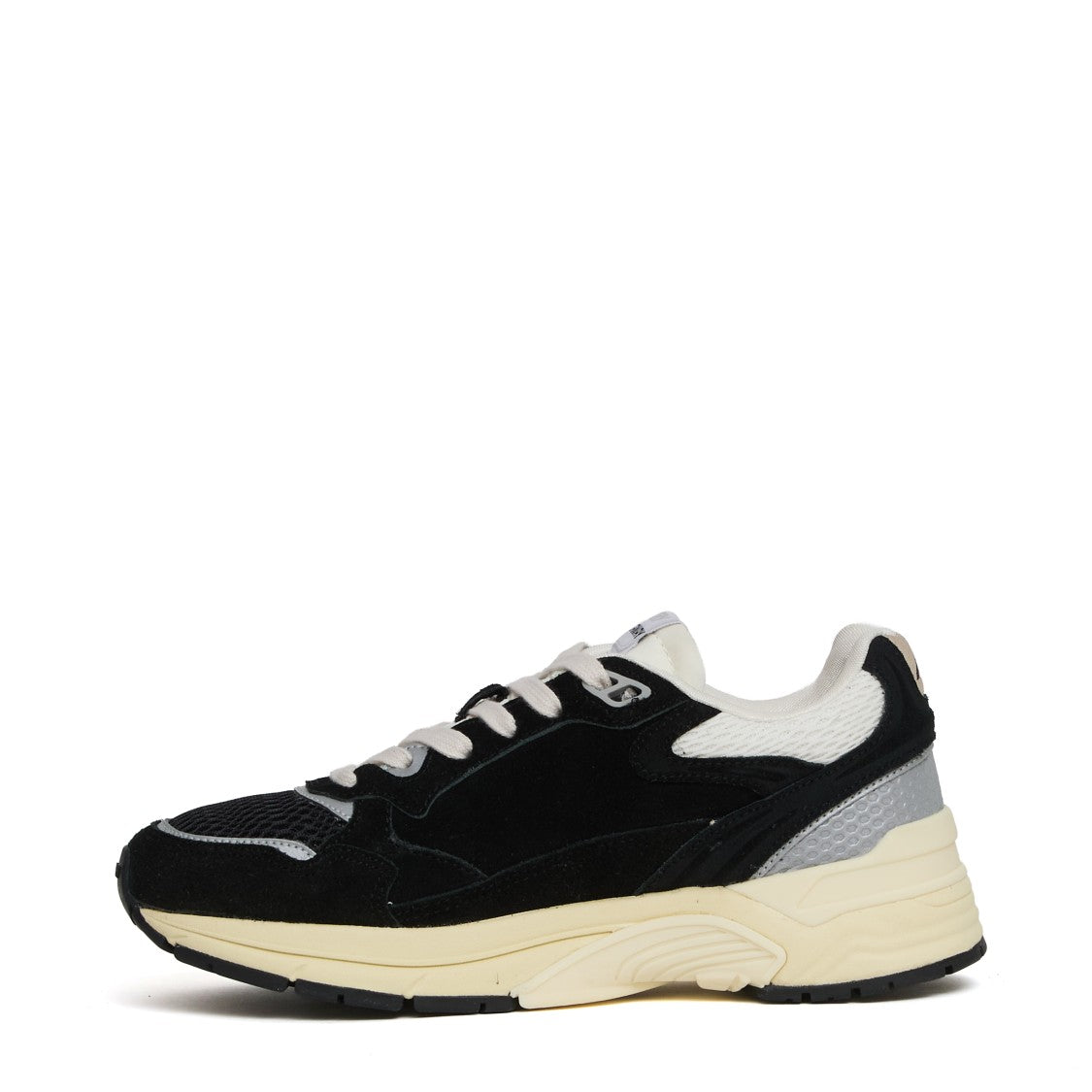 Sneakers Hyperway In Mesh E Suede Nero/Argento