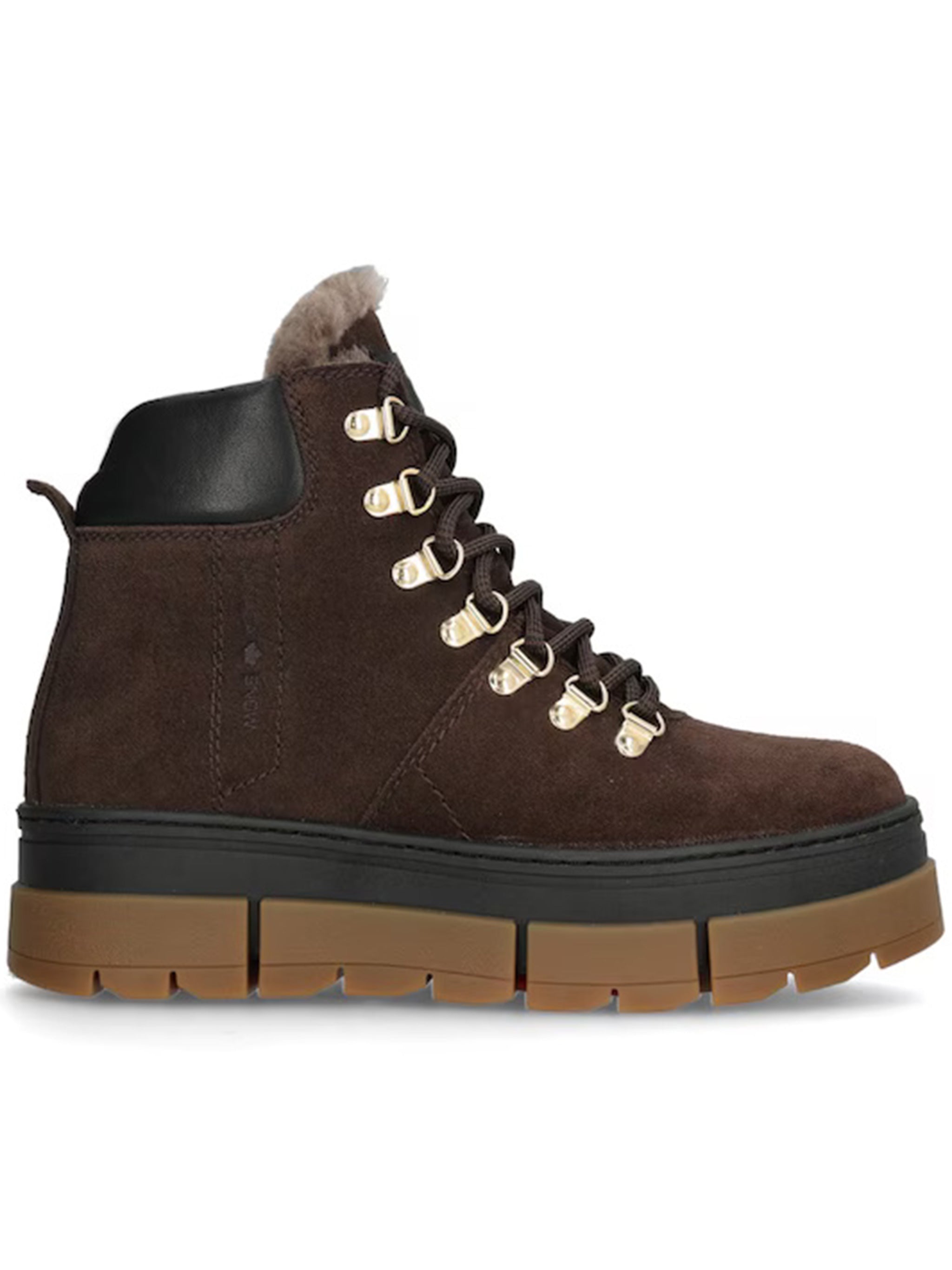Mount Fiona Suede Shearling Lace Boots