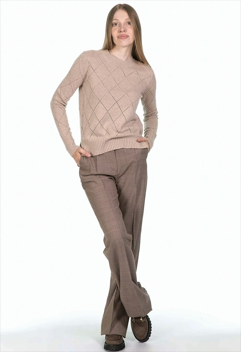 Wool and Cashmere Blend Knit Sweater