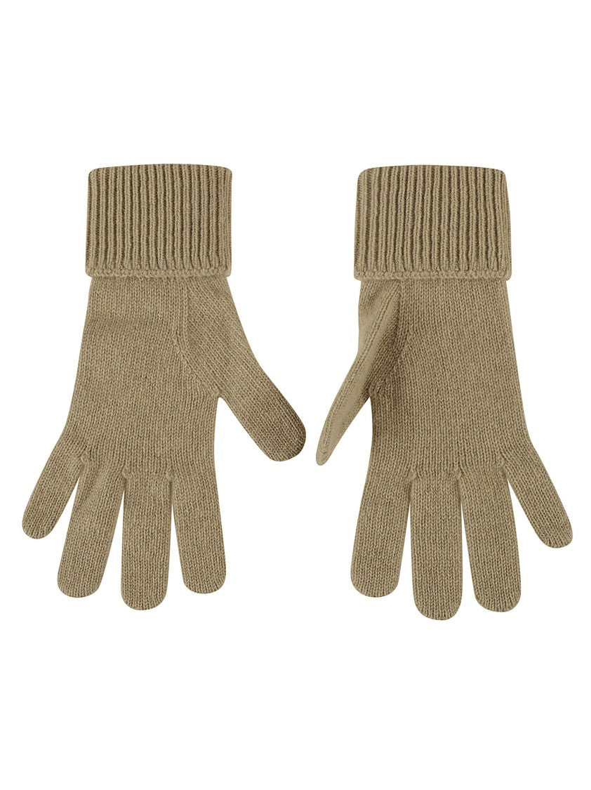 Cashmere Gloves With Ribbed Cuff