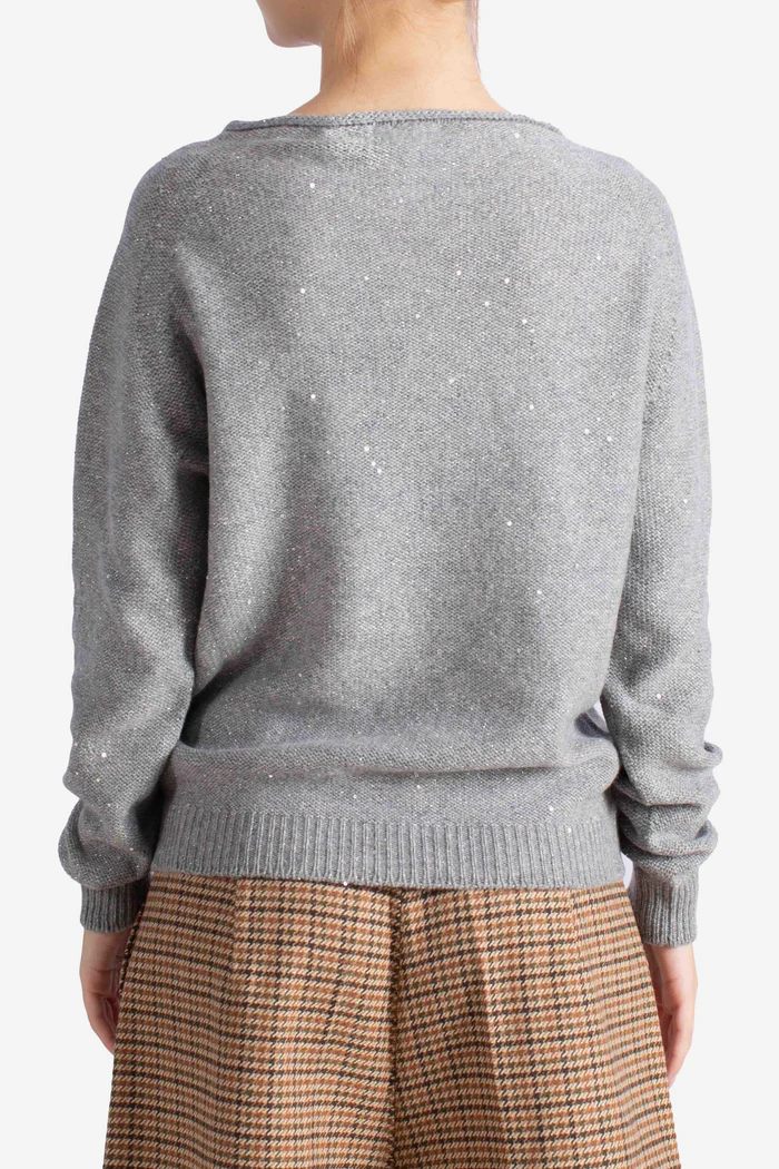 Knit Sweater With Subtle Sequin Detailing