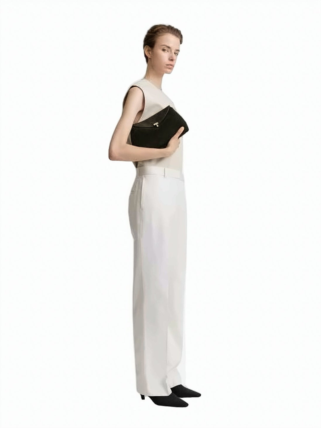 Structured Trapezoidal Shoulder Bag