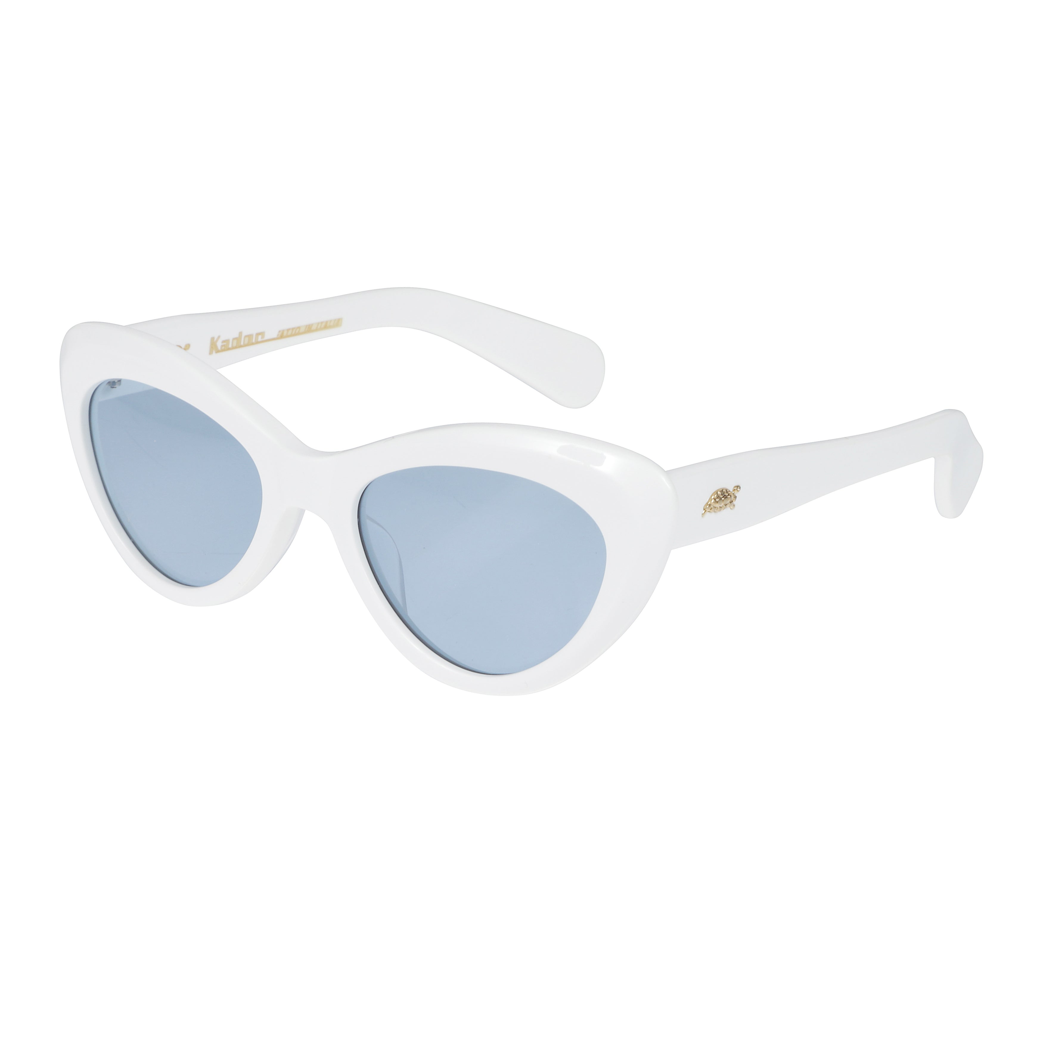 Pretty Bold Cat-Eye Frame Sunglasses with Gold Branding