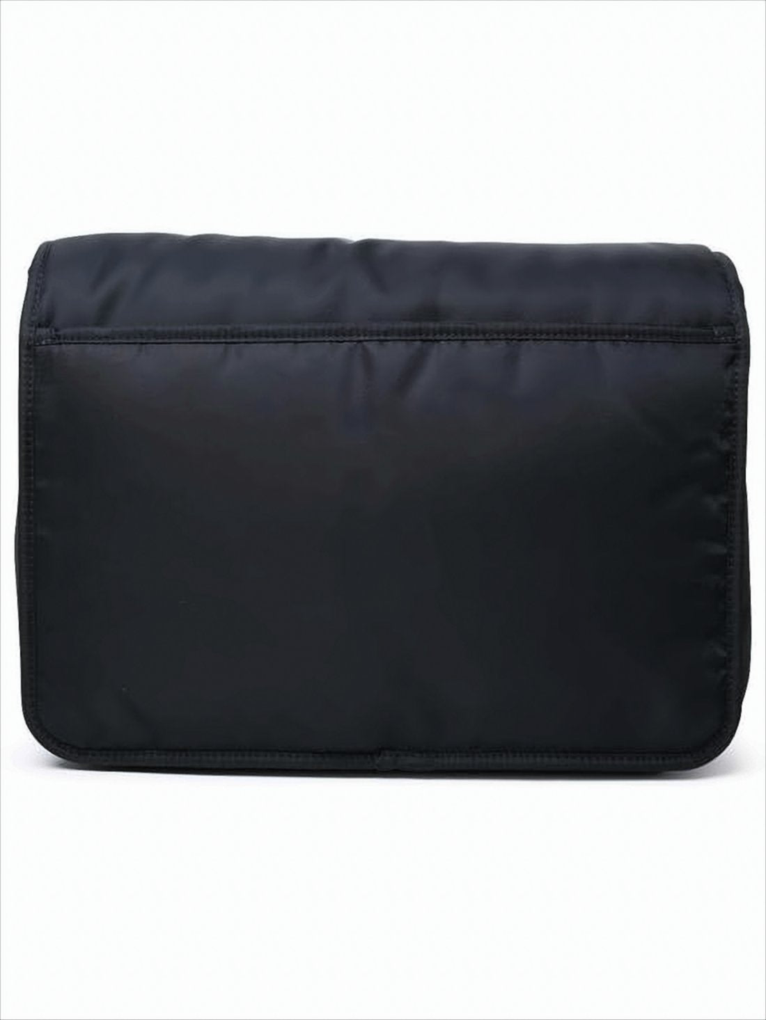 Structured Black Polyamide Crossbody Bag