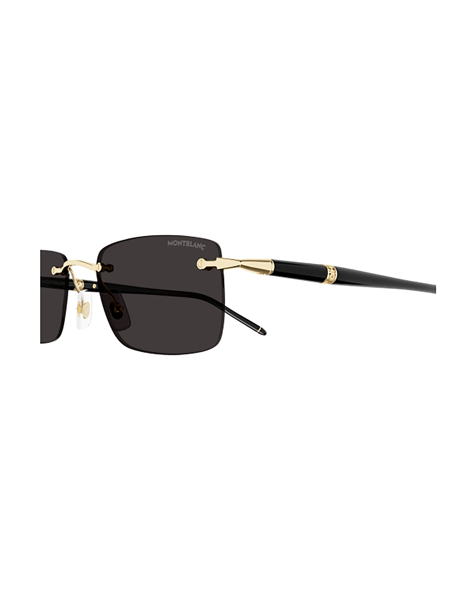 Mb0344S Sunglasses With Black Frame And Gold Accents