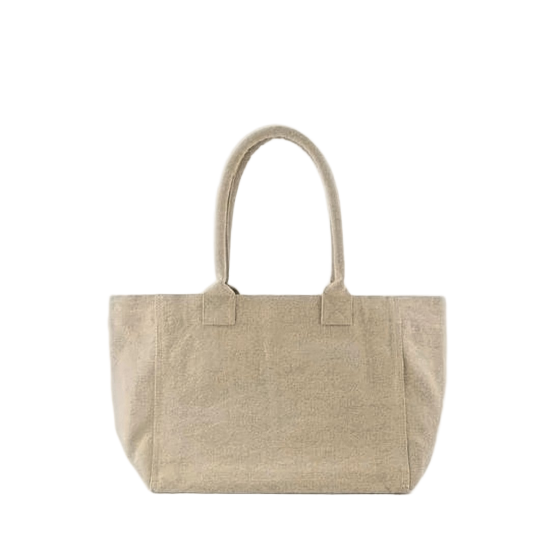 Textured Cotton Shoulder Bag with Embroidered Logo