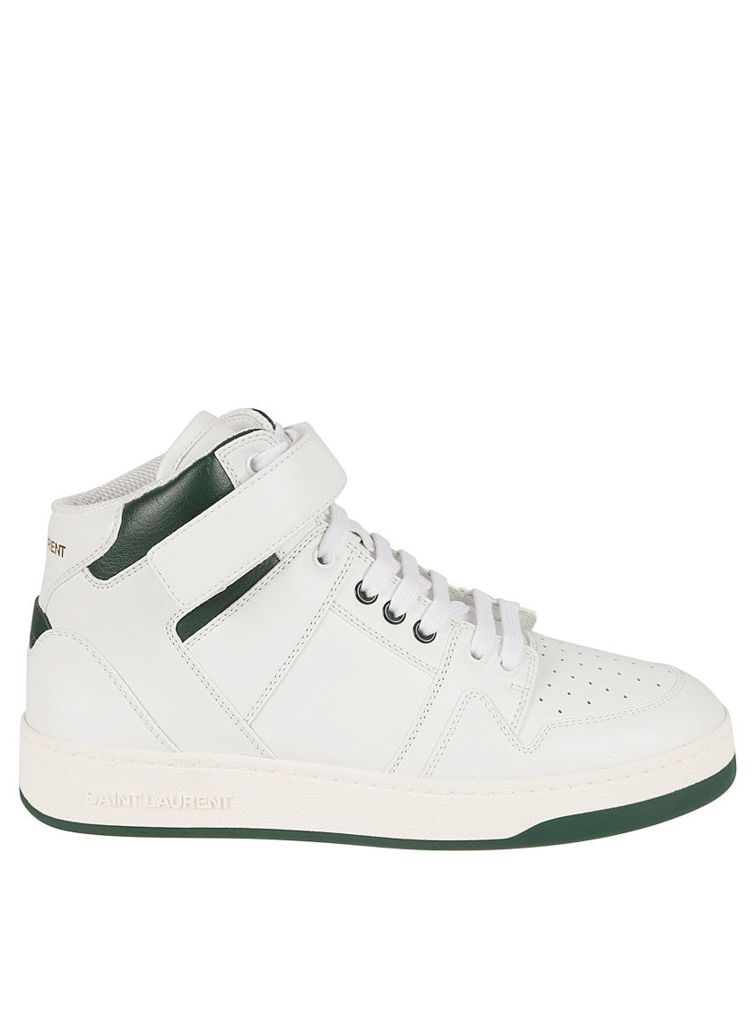High-Top Sneakers With Smooth Leather Upper