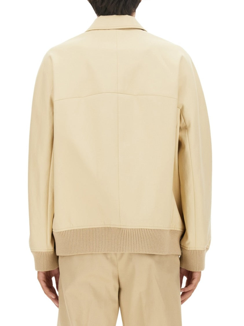 Button-Up Oversized Jacket With Design