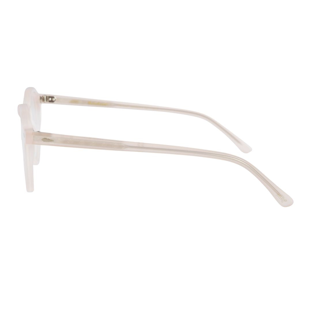 Justin Round Frame Eyeglasses with Translucent Frosted Finish