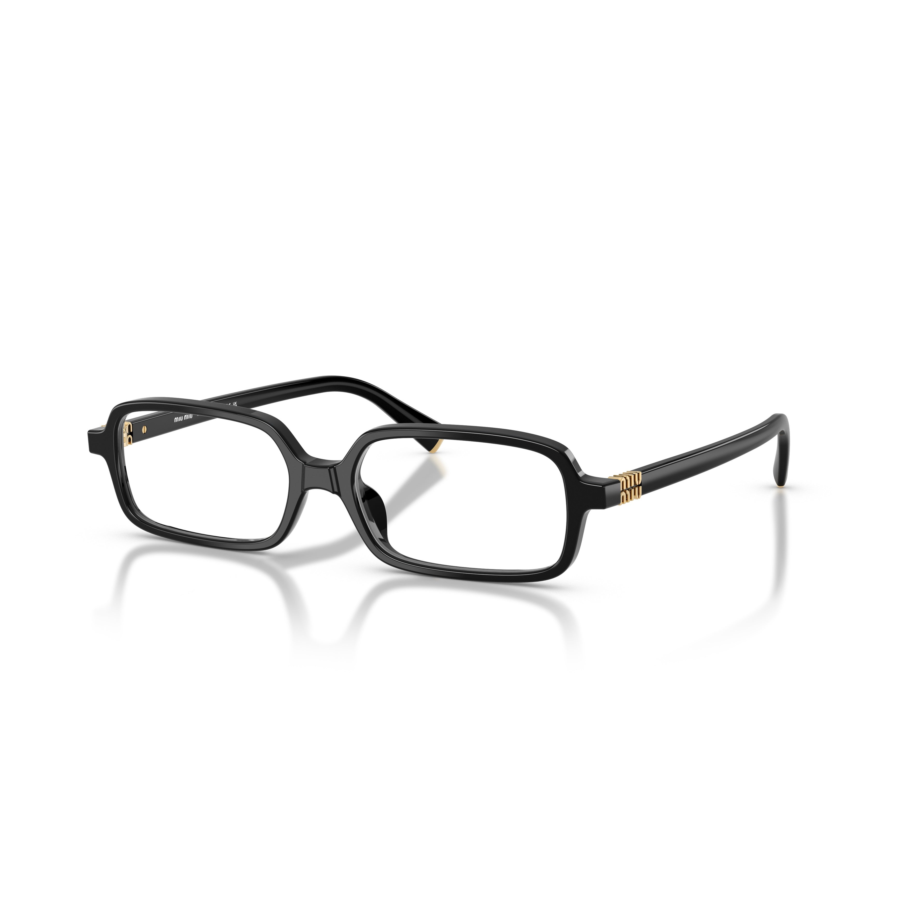 0mu 01yv Rectangular Black Acetate Eyeglasses