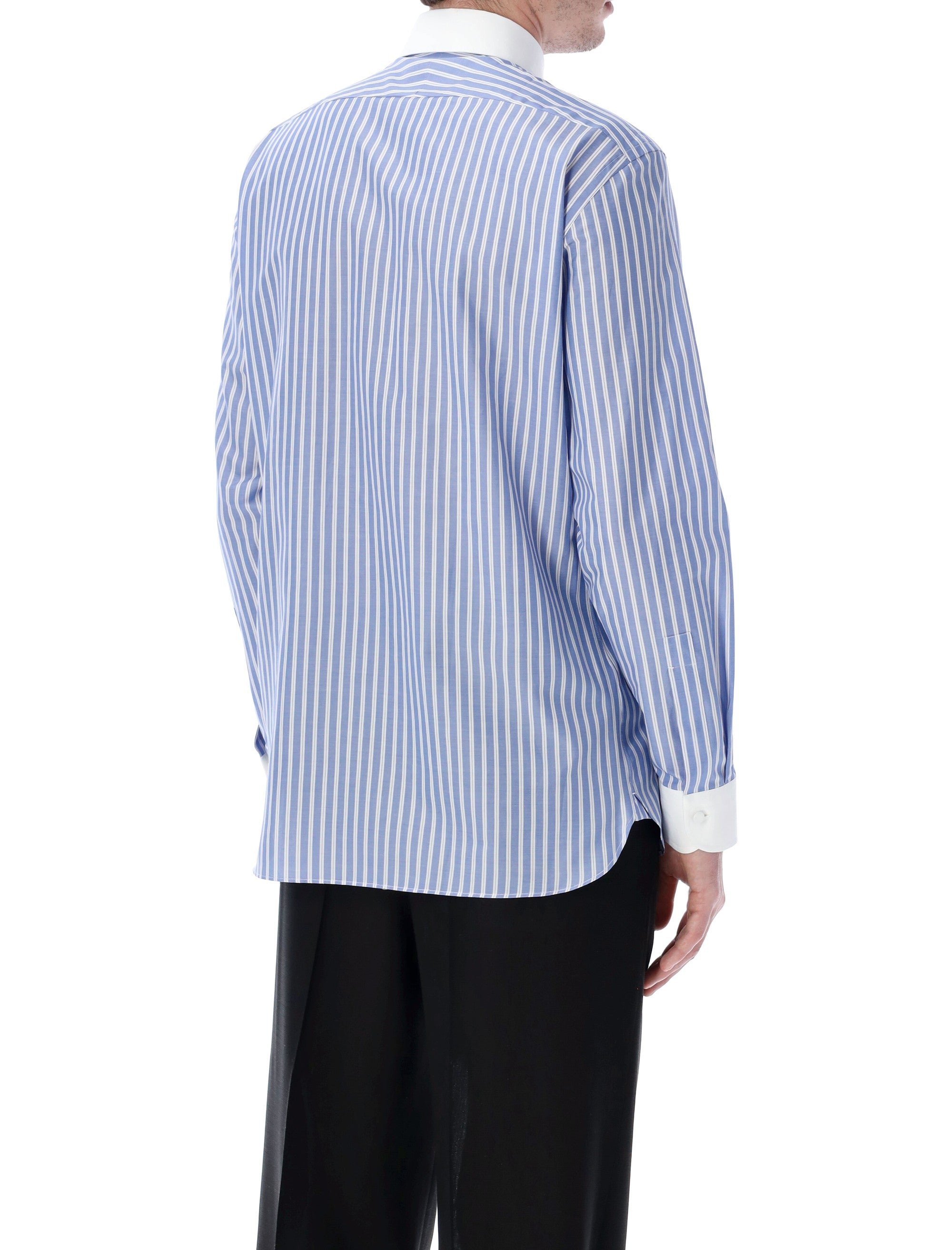 Wide Stripe Cotton Shirt