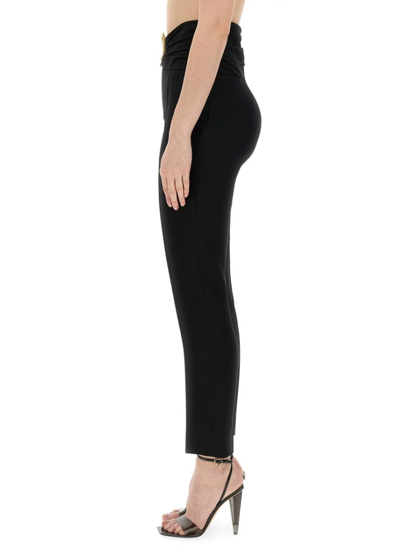 Slim-Fit Pants With Heart-Shaped Waist Detail