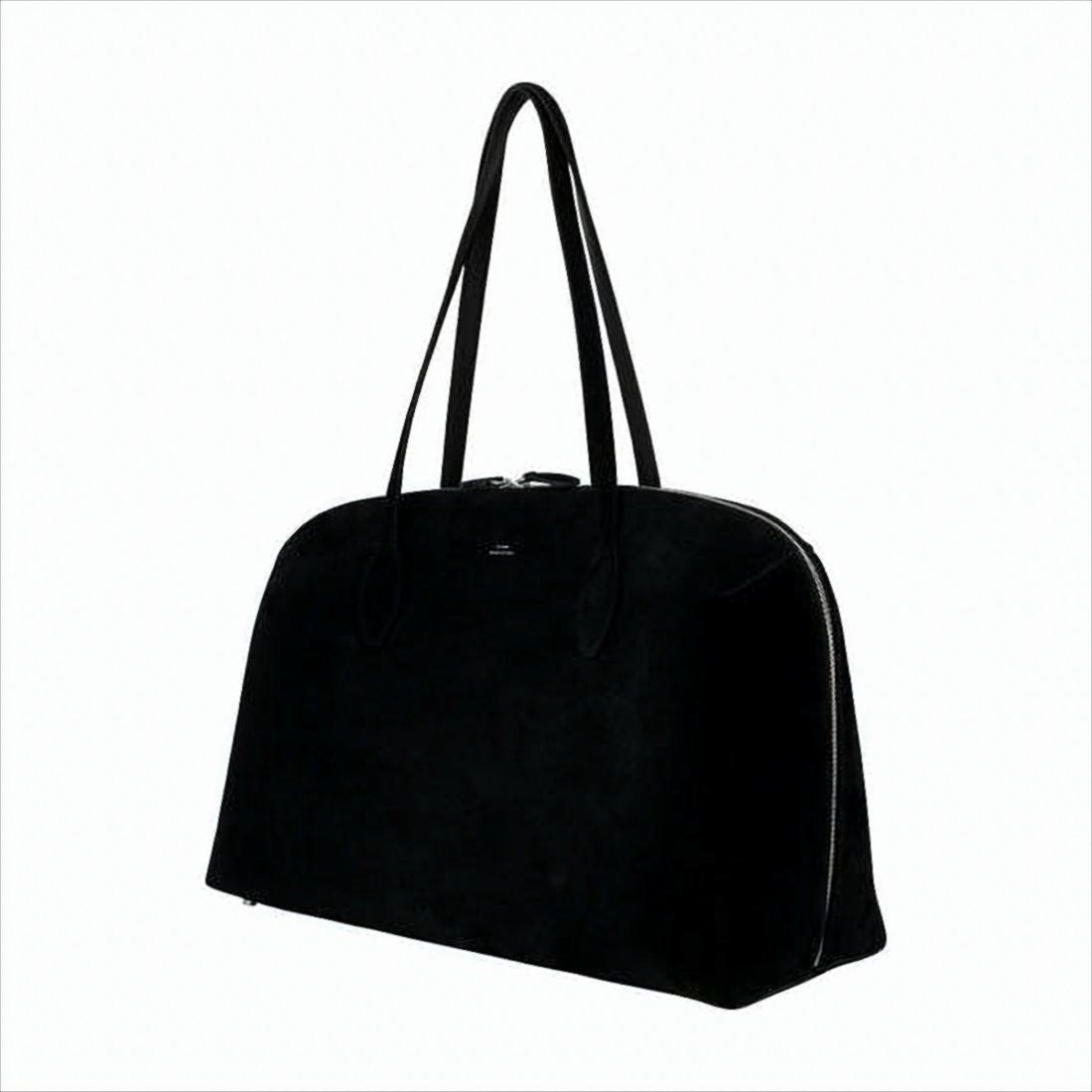 Structured Black Calf Leather Tote Bag