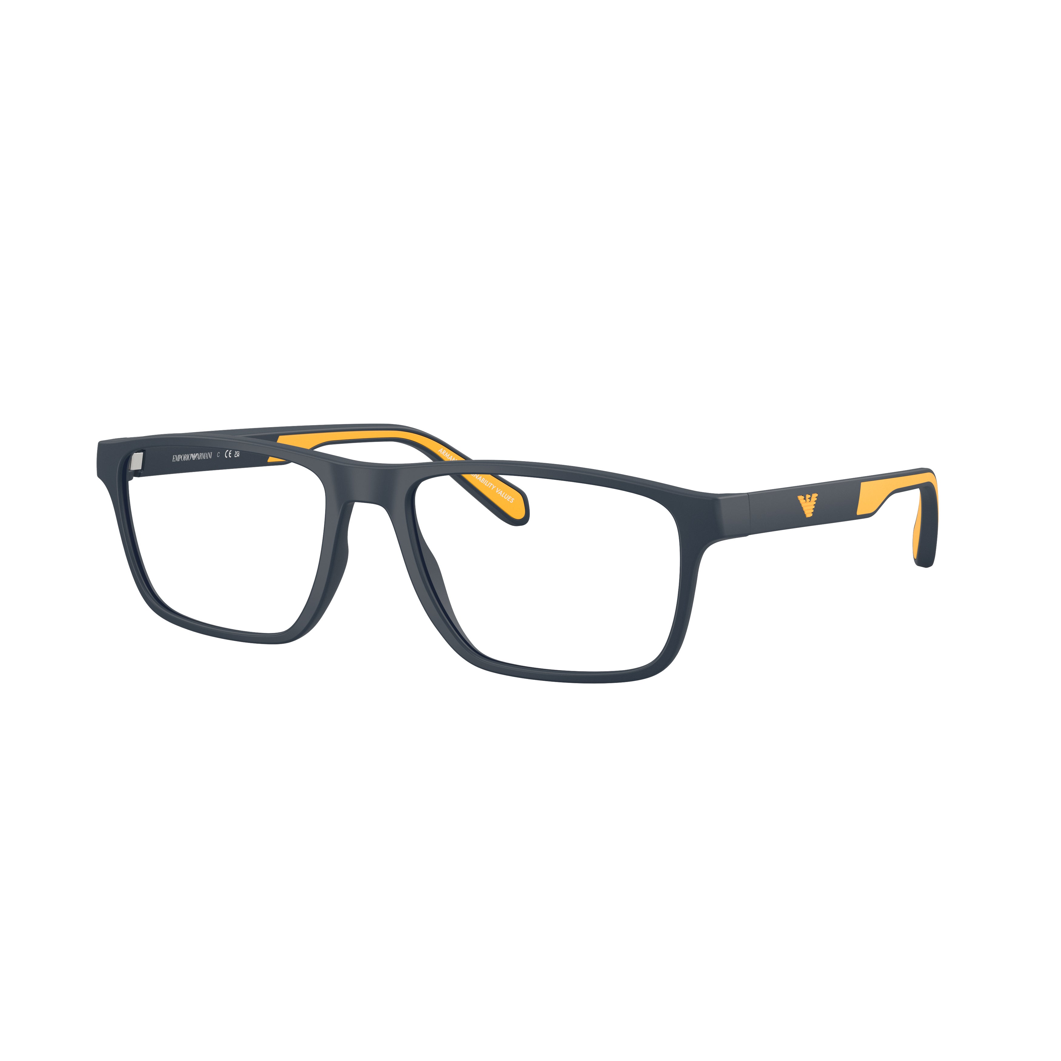 0ea3233 Rectangular Eyeglass Frames in Matte Black with Vibrant Accents