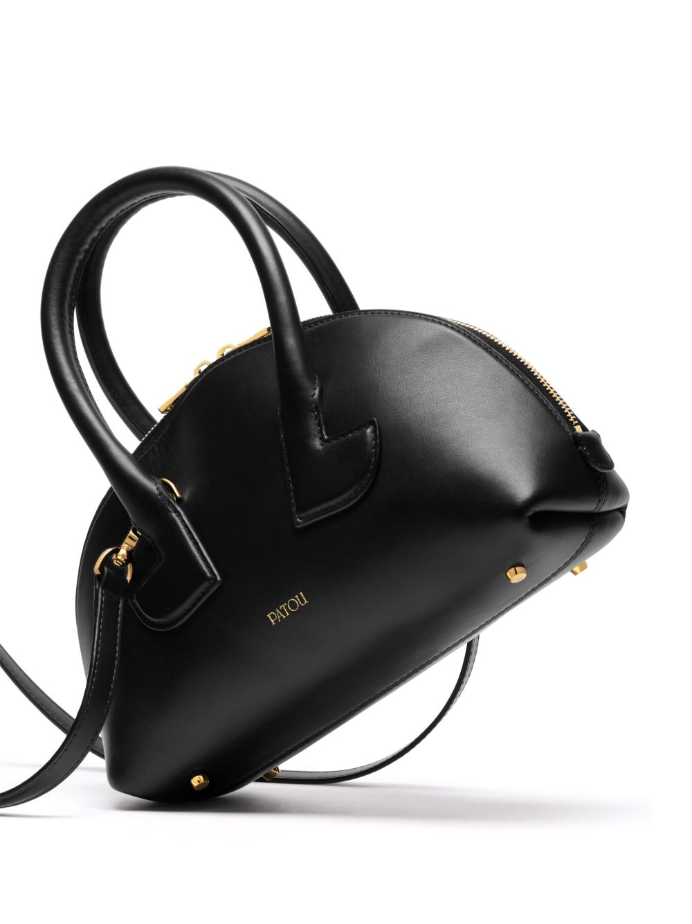 Curved Black Handbag