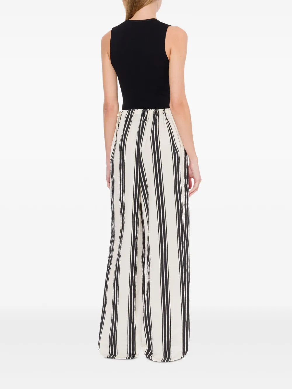 Tailored Neutrals Trousers With Straight Leg Cut