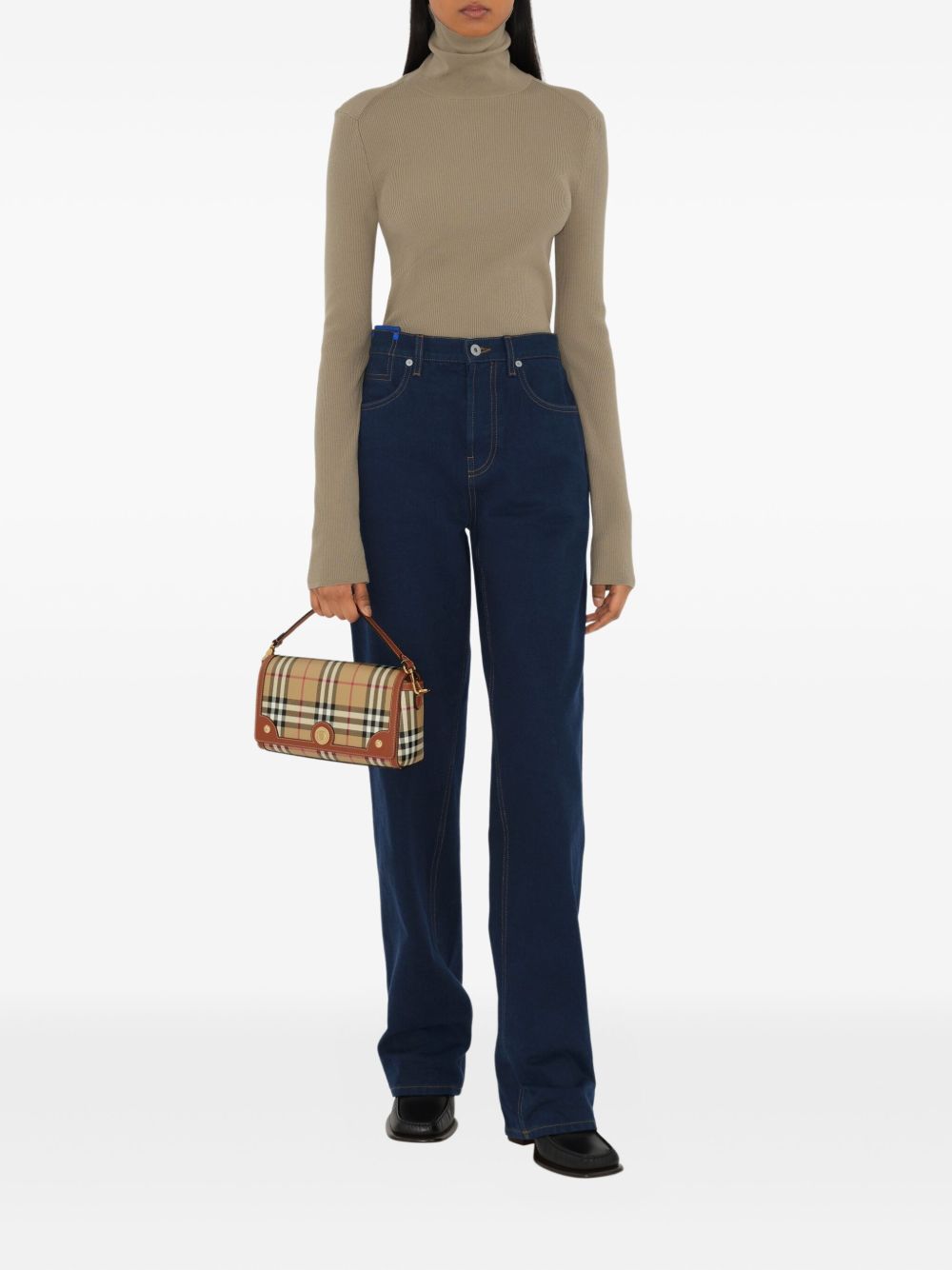 Rectangular Handbag with Classic Check Pattern