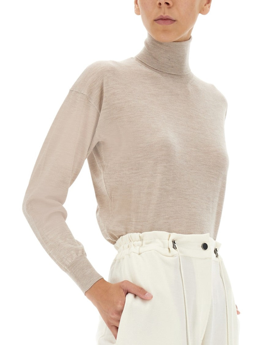 High Neck Relaxed Fit Turtleneck Shirt