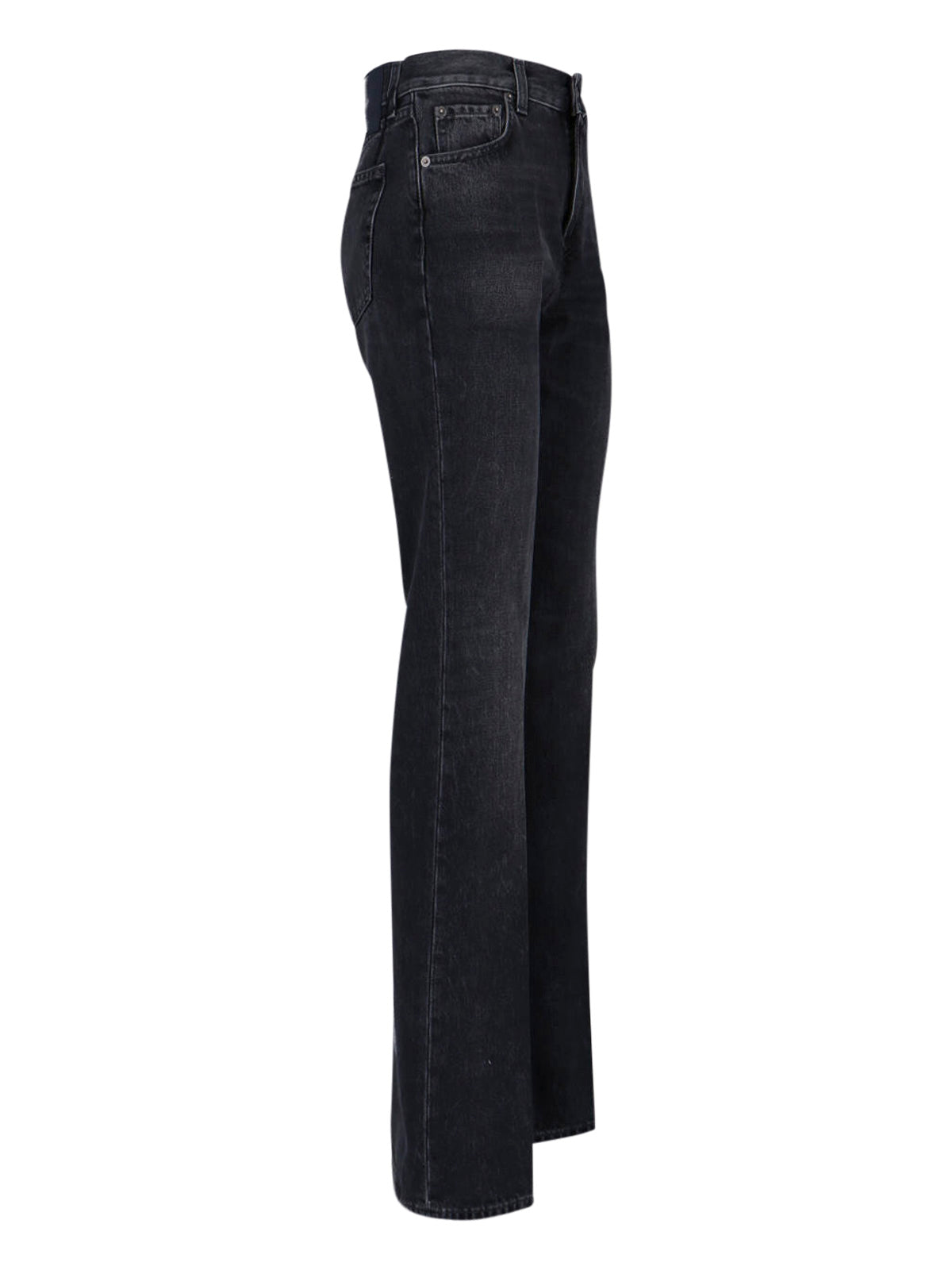 High-Waisted Bootcut Jeans With Five-Pocket Design