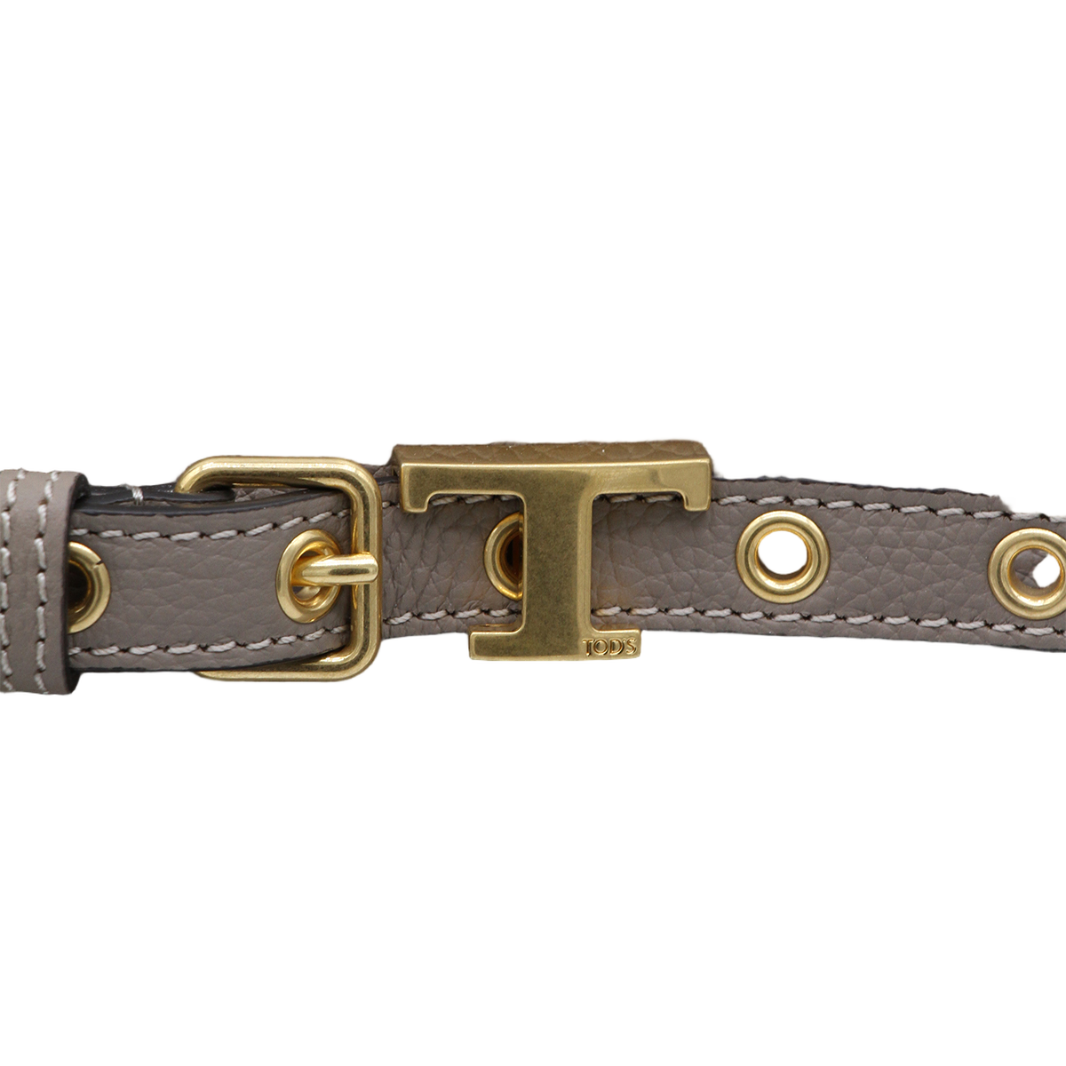 Structured Handbag with Gold-tone Buckle