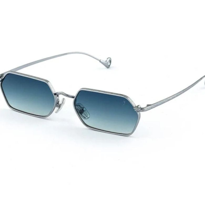 Cavallet C.1-26 Hexagonal Frame Sunglasses with Gradient Blue Lenses