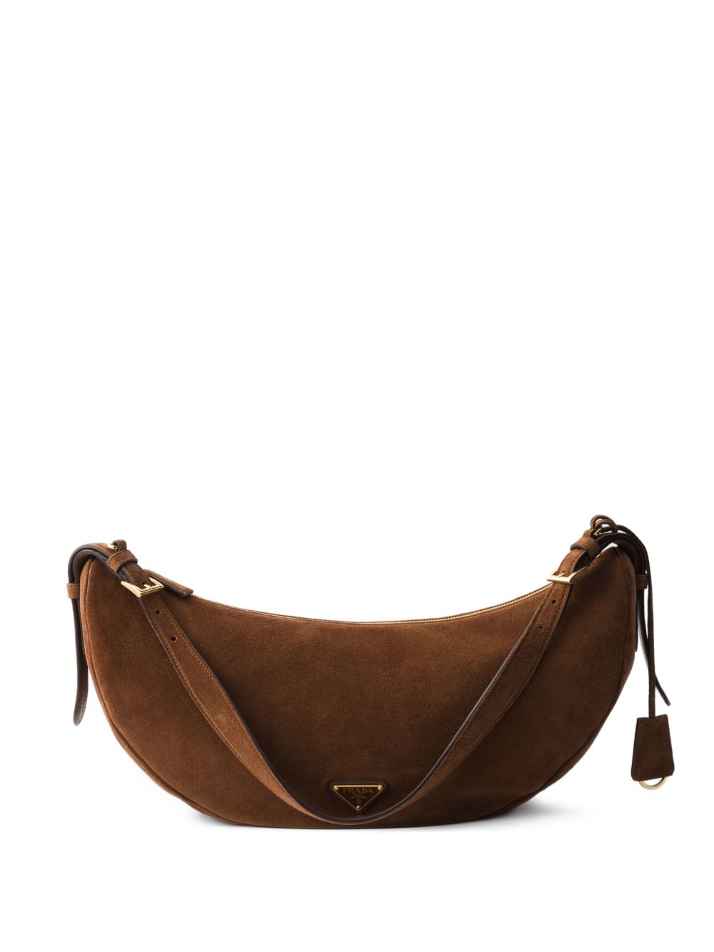 Demi-Lune Large Suede Shoulder Bag