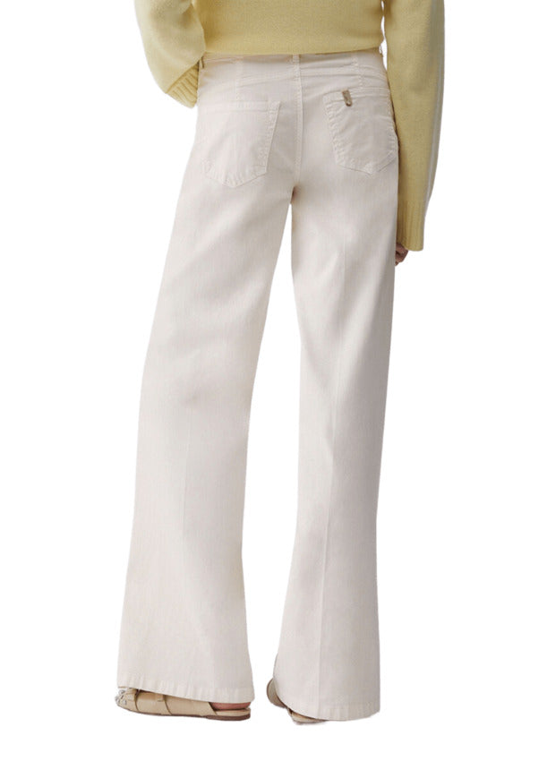 High-Waisted Stretch Cotton Satin Pants