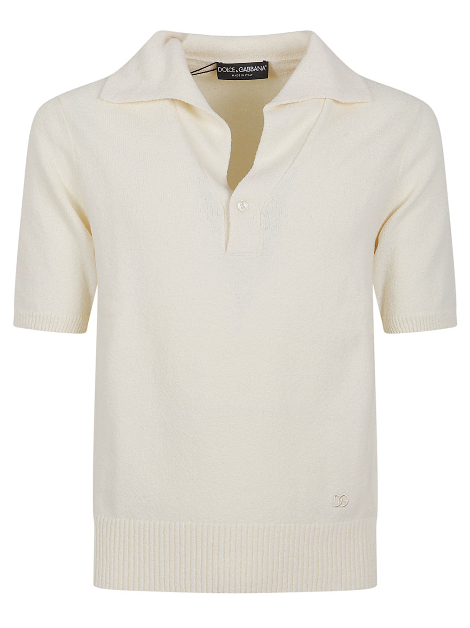 Textured Knit Polo Shirt with Discreet Logo