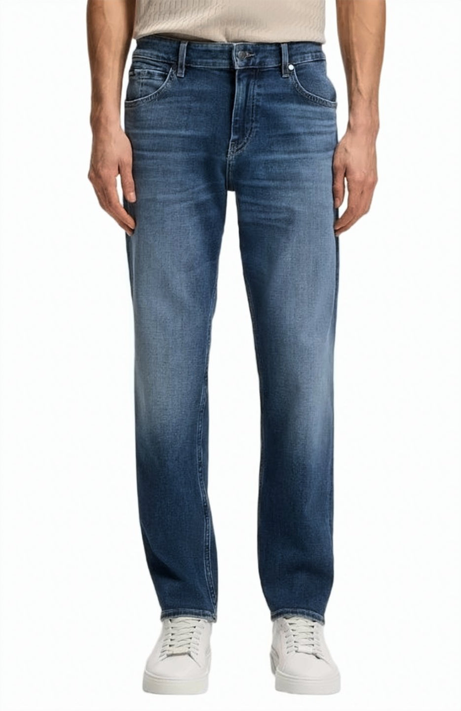 Blue Maine Tapered Denim Jeans