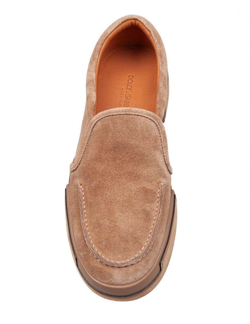 Hazelnut Calfskin Crust Loafers