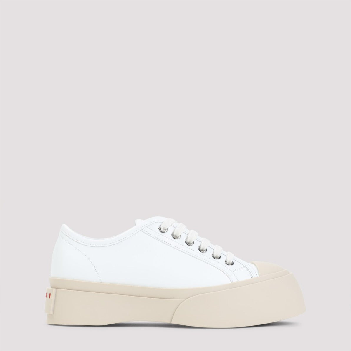 Modern White Calf Leather Sneakers