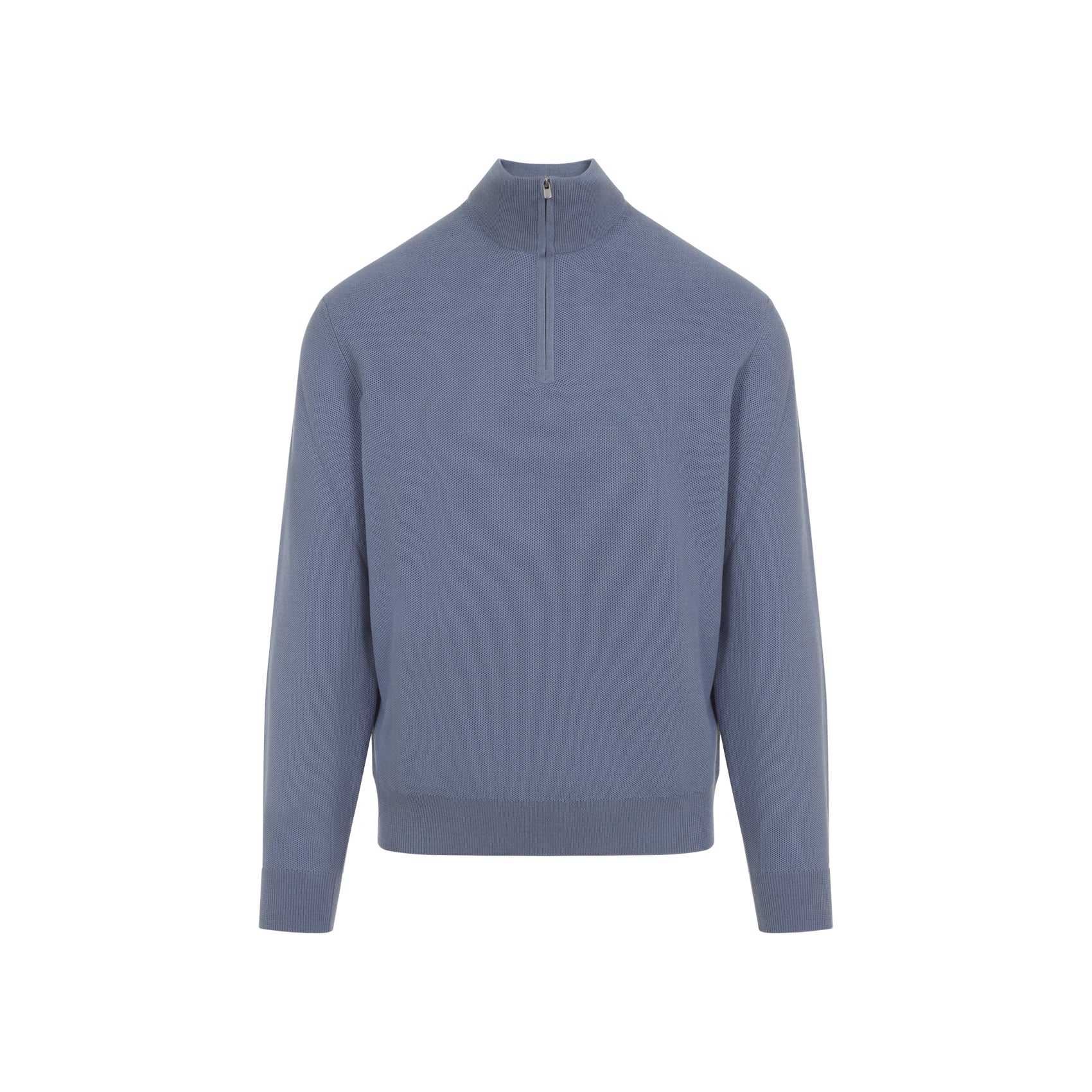 Half-Zip Mock Neck Sweater in Wool
