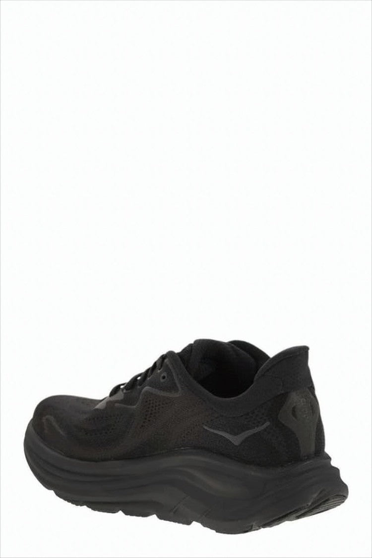 All-Black Breathable Mesh Sneakers with Cushioned Rubber Sole