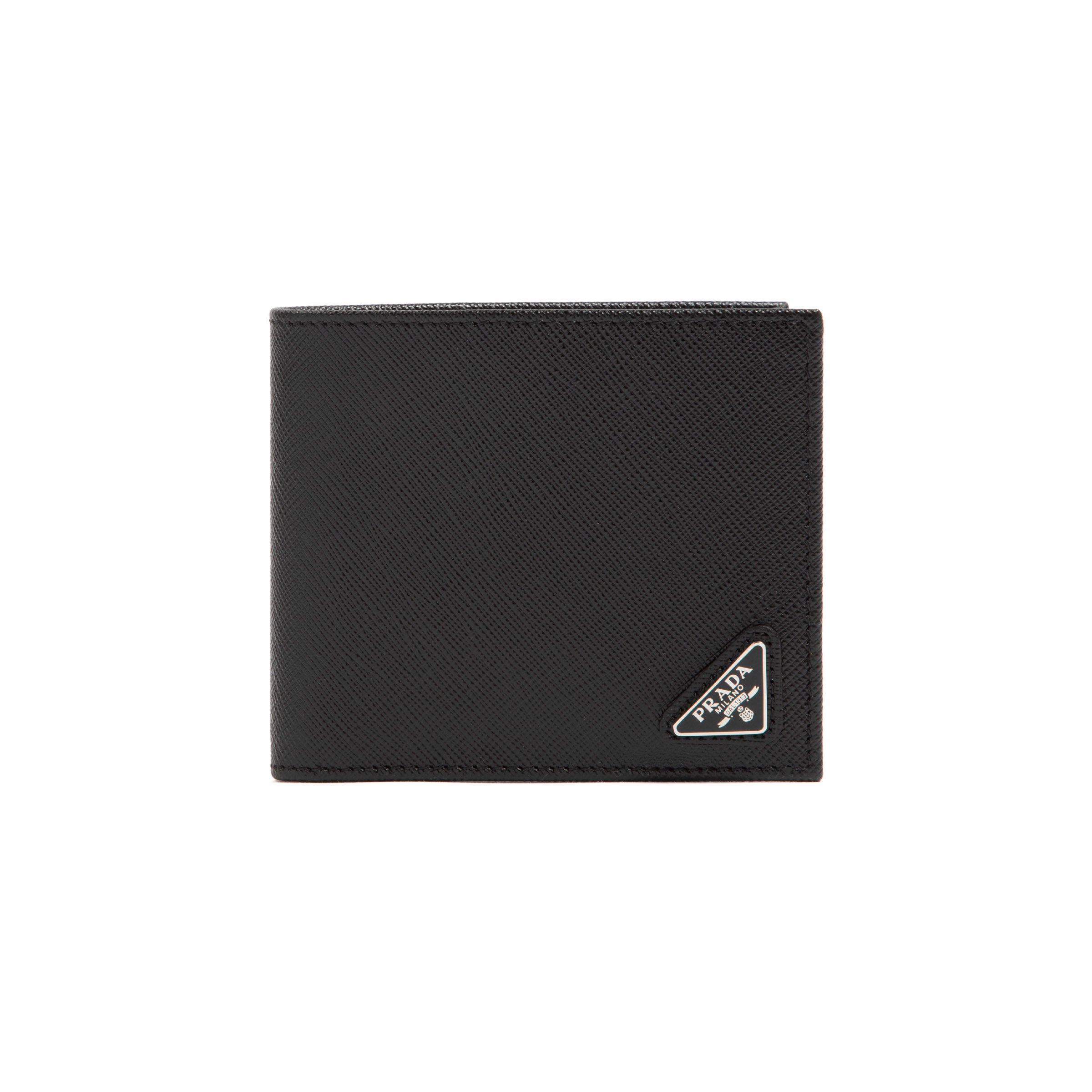 Bifold Black Saffiano Leather Wallet